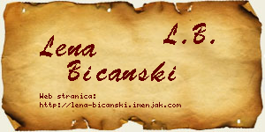 Lena Bičanski vizit kartica